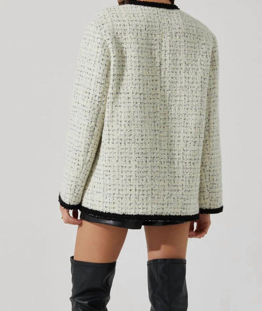 Astr - Collins Contrast Tweed Jacket