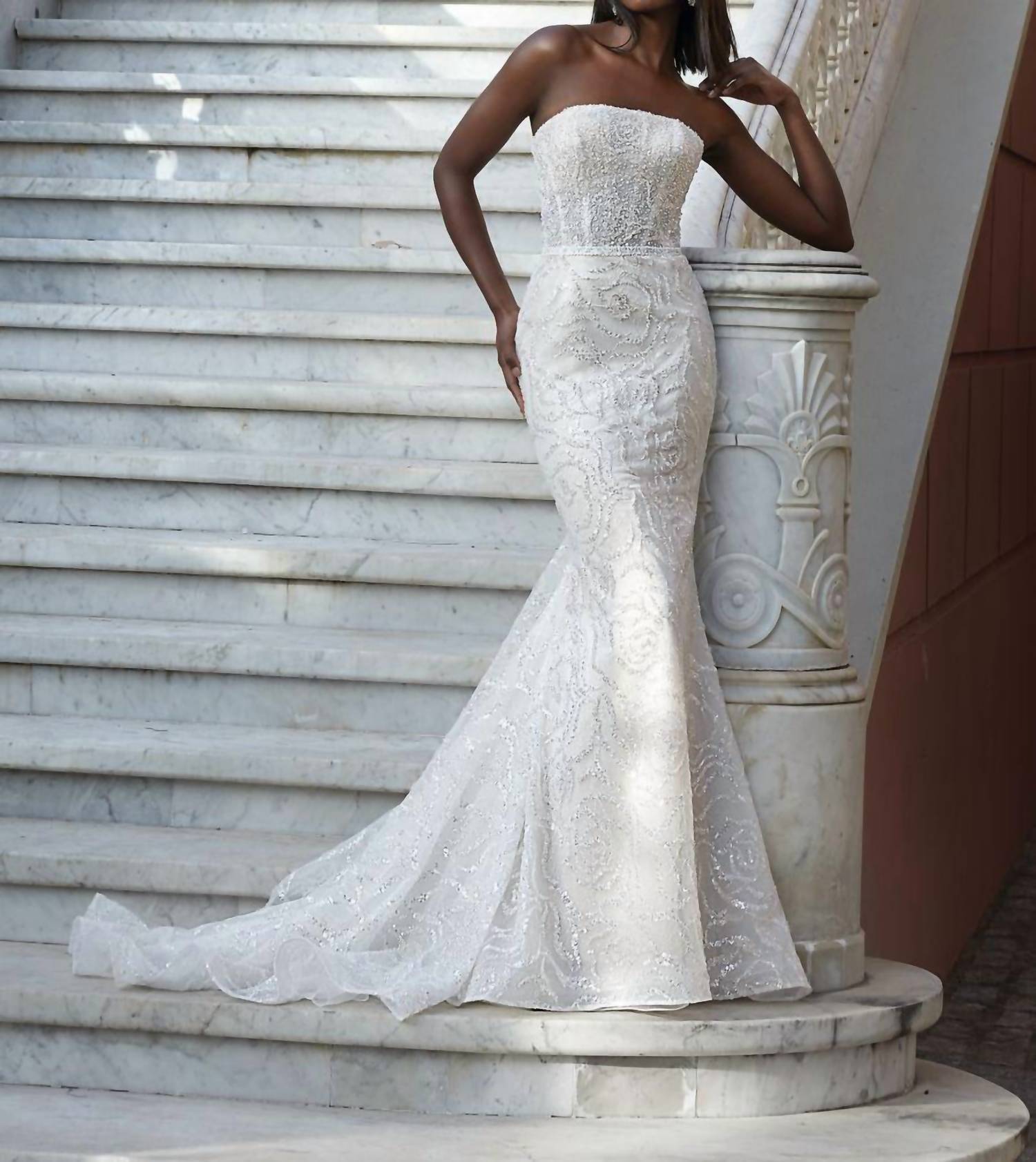 Demetrios - Tulle Fit And Flare Gown