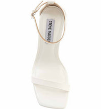 STEVE MADDEN Women's Shaye Ankle Strap Sandal in white patent - women's sandal - alternate view