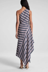 A.L.C. - Lyn One-shoulder Striped Linen Midi Dress