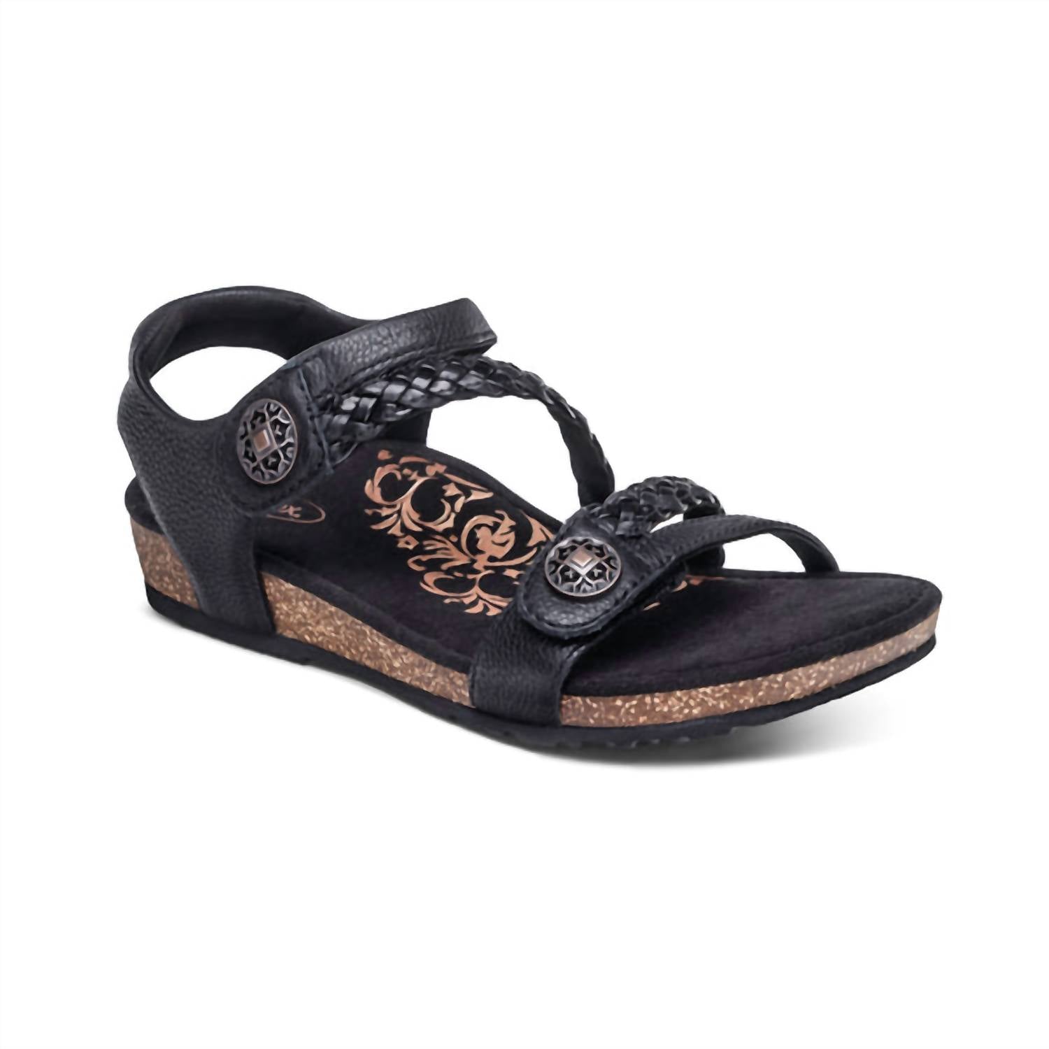 Aetrex - Women's Adjustable Braided Quarter Strap Sandals