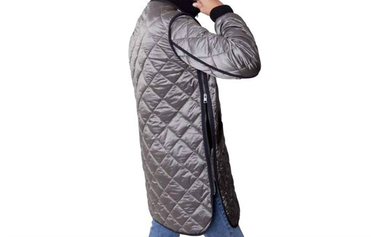 Charlie B - Long Iridescent Quilted Jacket