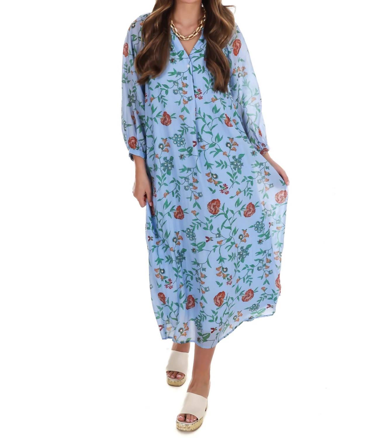 Entro - Handpicked Floral Midi Dress