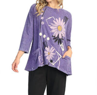 Jess & Jane - Love Letter Mineral Washed Patch Pocket Top
