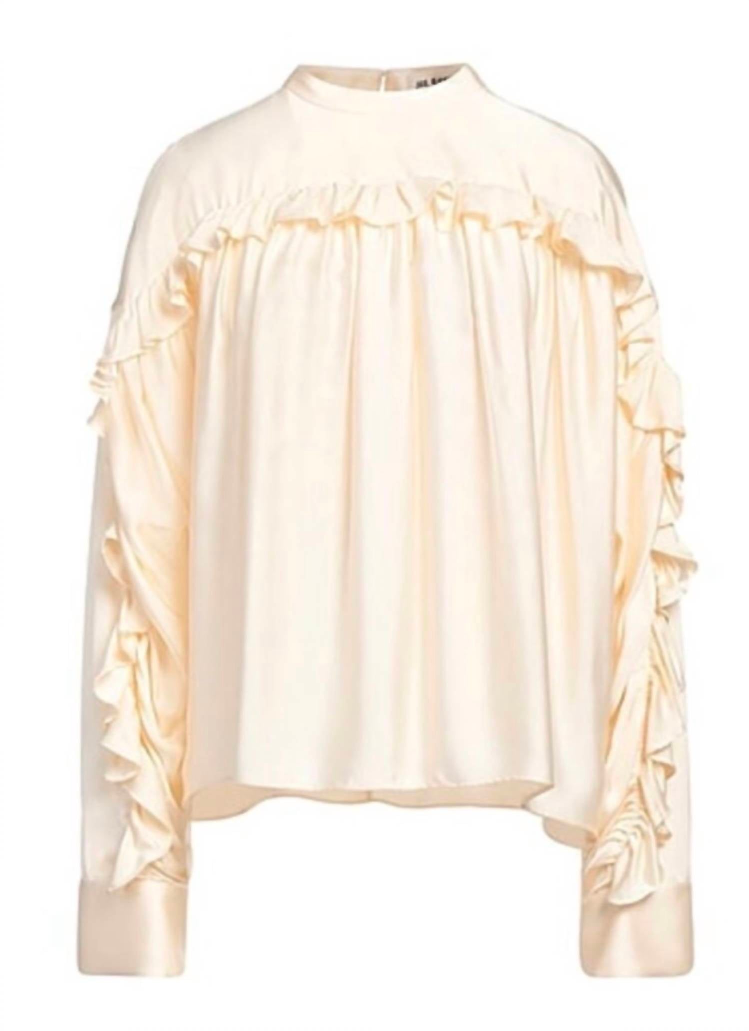 Jil Sander - Sustainable Fluid Viscose Ruffle Top