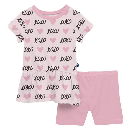 Kickee - Girl's Short Sleeve Playtime Outfit Set