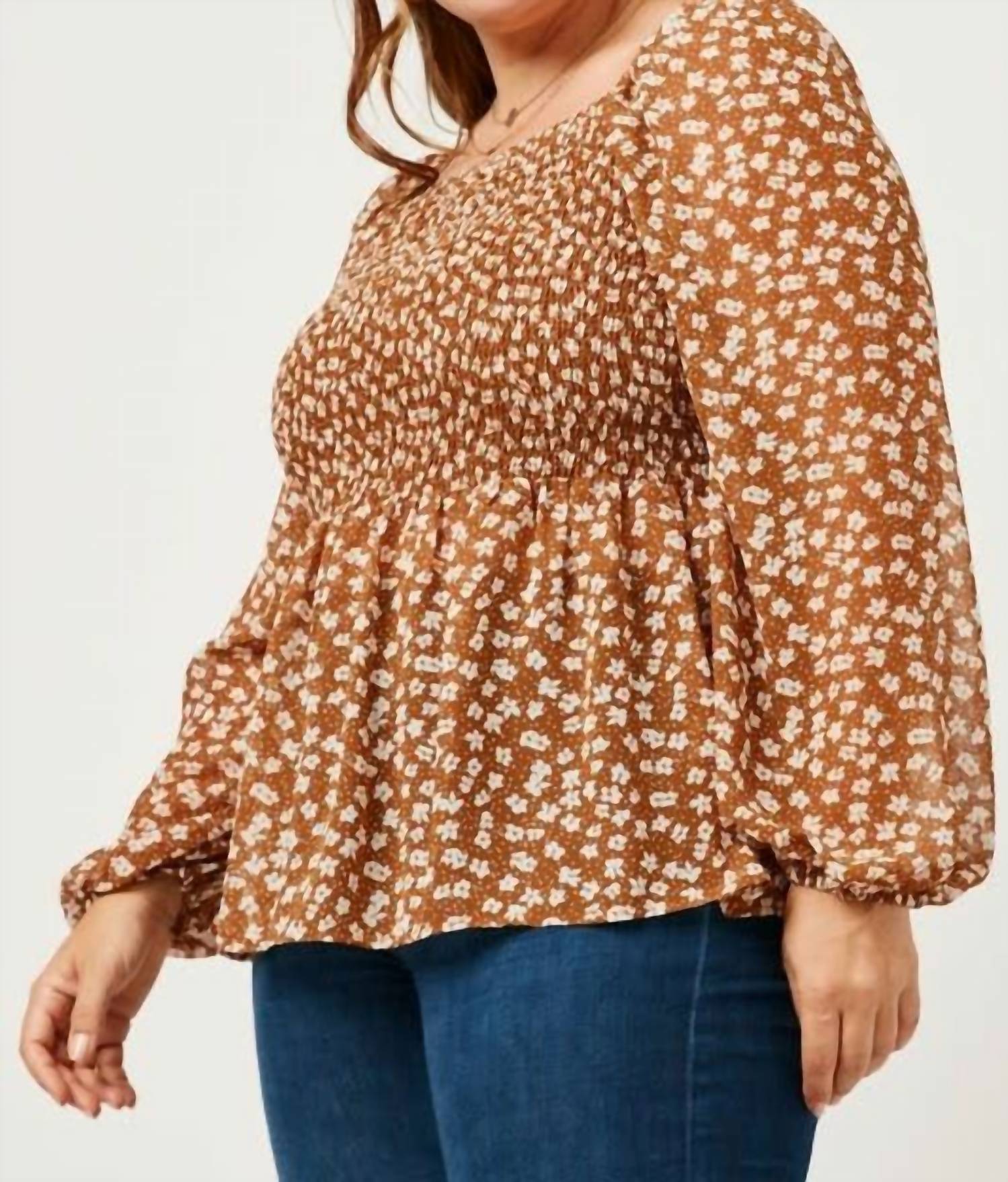 Hayden La - Square Neck Peplum Top - Plus