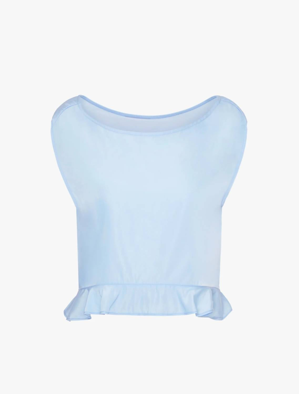 We Wore What - Boat Neck Ruffle Top