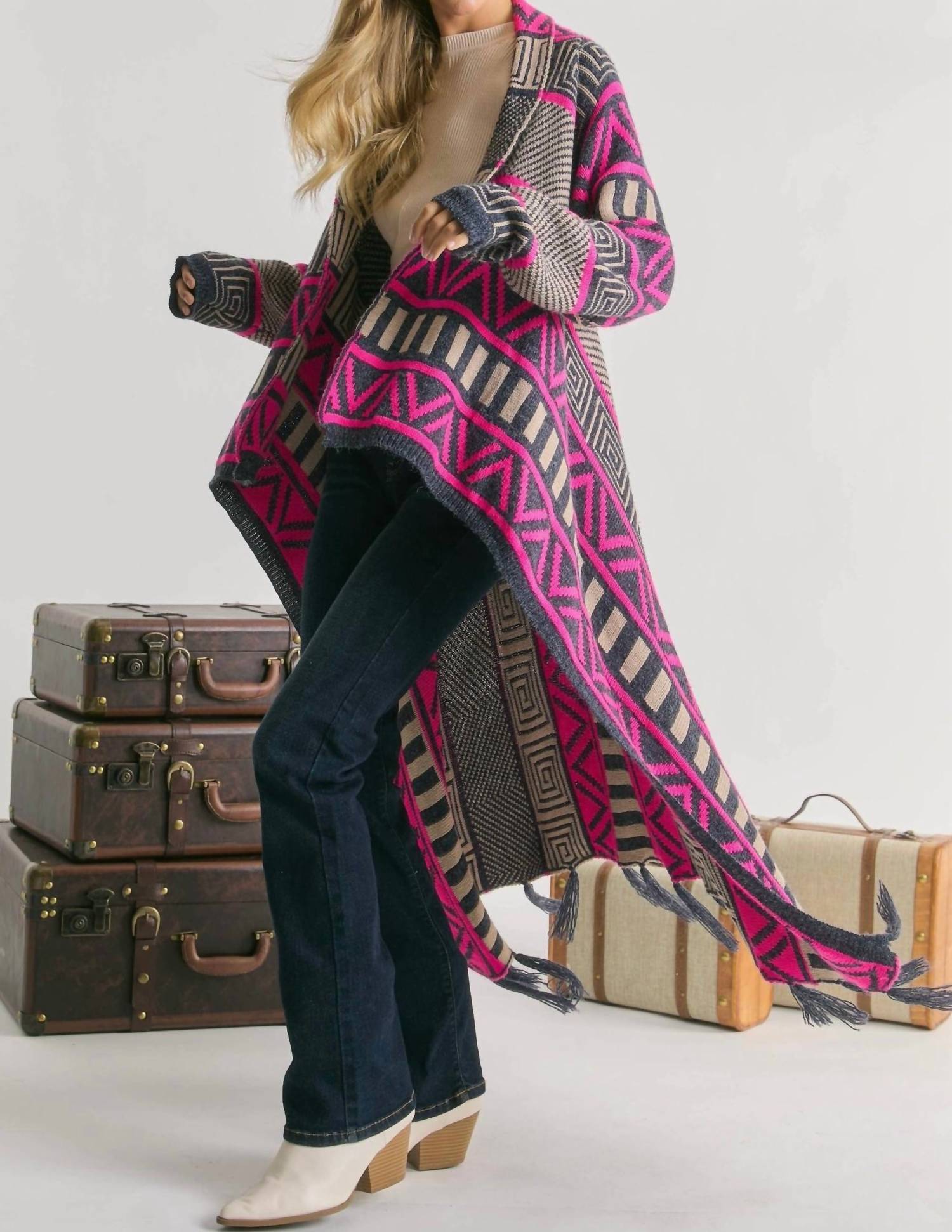Davi & Dani - As it Was Fringe Cardigan