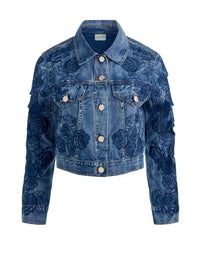 Alice + Olivia - Chloe Laser Cut Denim Jacket