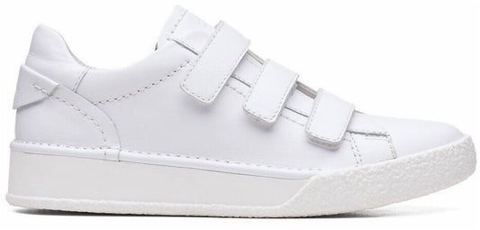 Clarks Women's Craft Cup Strap Sneaker in White Leather