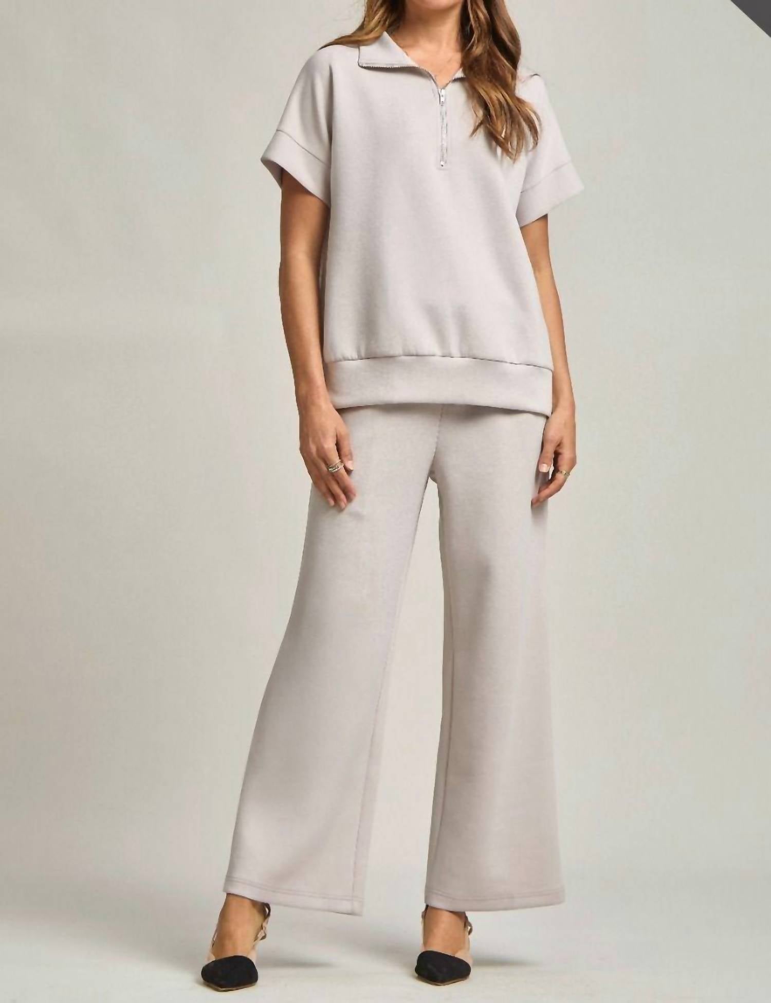 Dear Scarlett Catalina Travel Set in grey - women's sleepwear