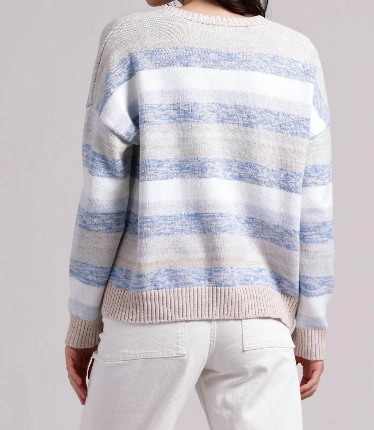Minnie Rose - Striped Boxy Sweater