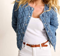 Tommy Bahama - Quilted Crop Denim Jacket