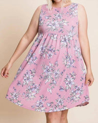 Emerald Collection - Floral Sleeveless Knee Dress