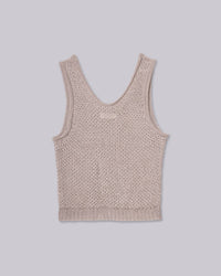 SAYAKA DAVIS Linen Knit Tank Top in sand - women's tank top - view 6