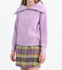 Zip Turtleneck Sweater