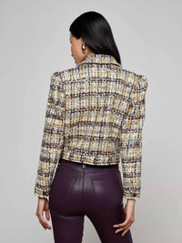 L'Agence - Kasey Sequined Tweed Jacket