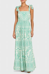 Amanda Uprichard Fredonia Maxi Dress in reef print - women's dress