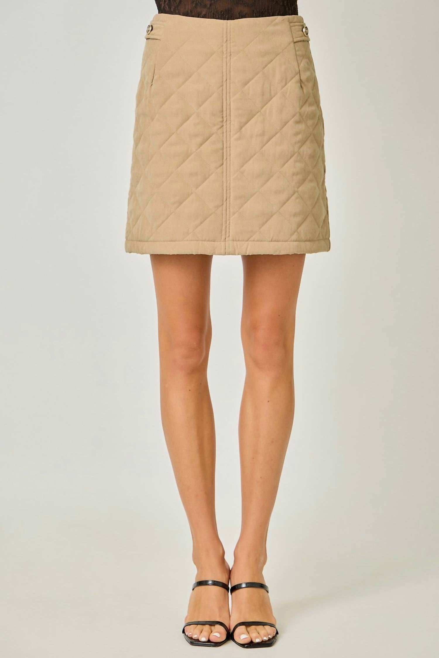 Mystree - Arlette Quilted Mini Skirt