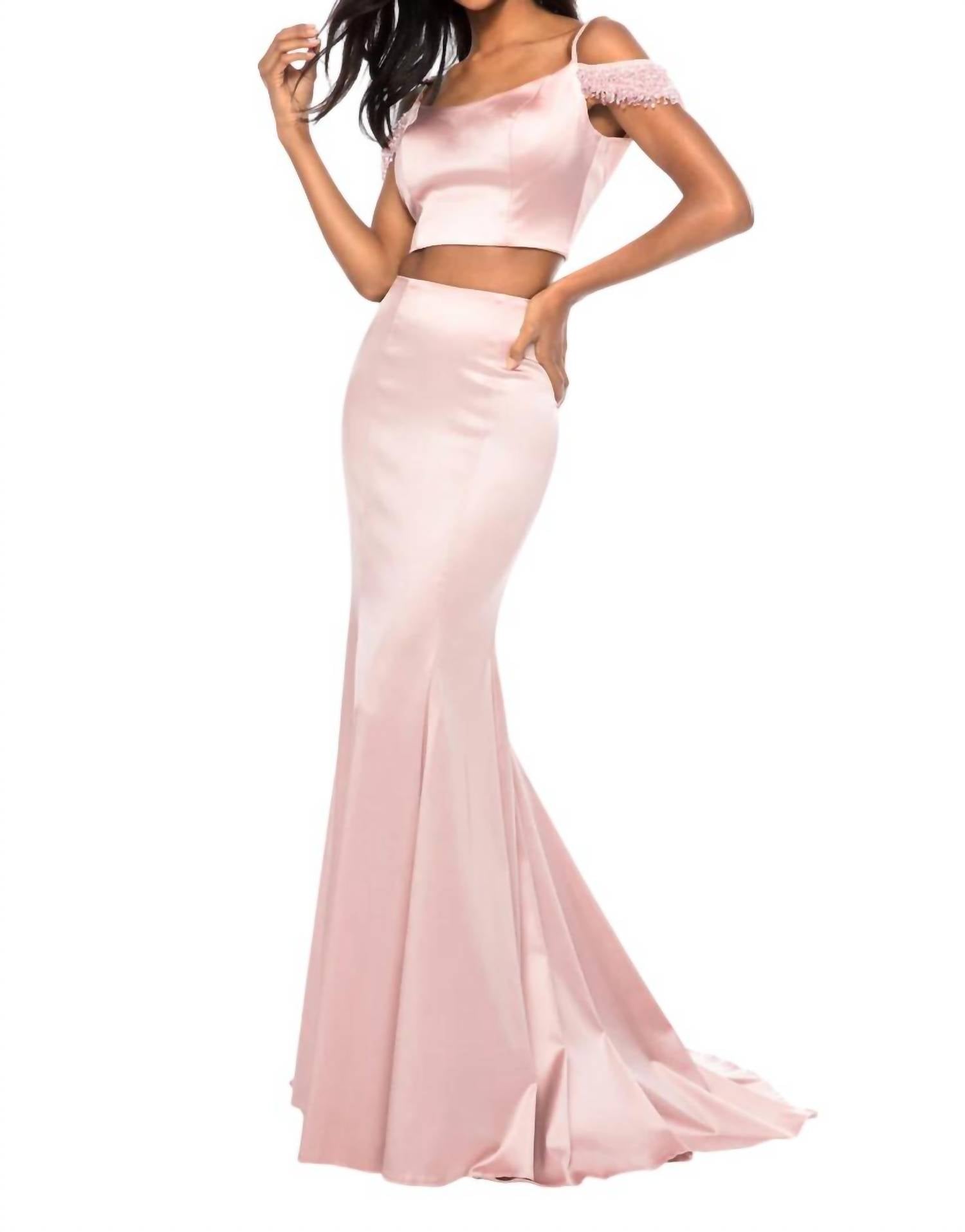 Sherri Hill - Satin Two-Piece Mermaid Prom Dress