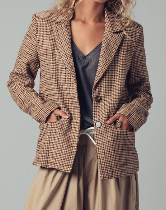 Urban Daizy - Women's Houndstooth Blazer