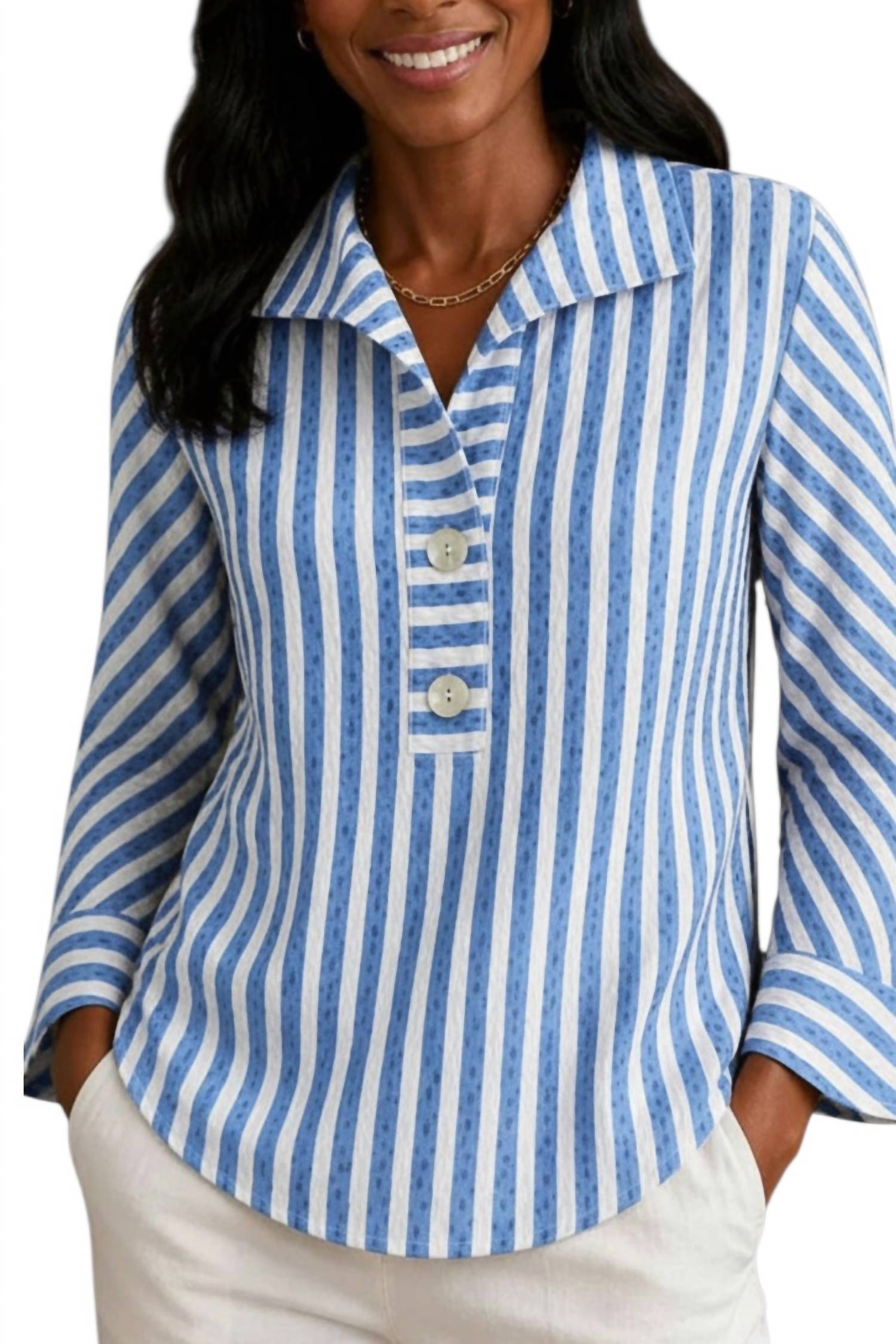 J'Envie/Eli - Heiress Stripe Blouse
