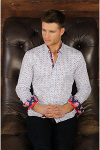 Eight X - Button Down Shirt With Trim