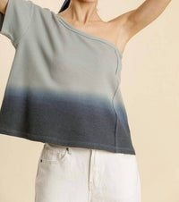 Umgee - One Shoulder Ombre Top