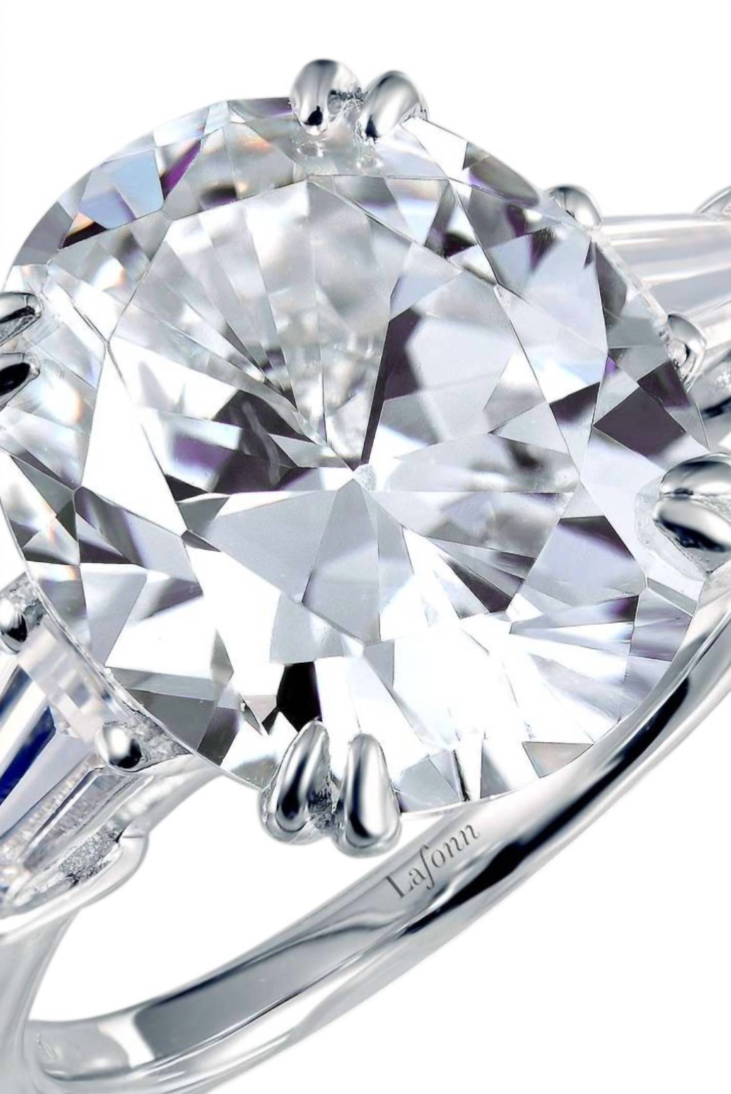 Lafonn - Women's Baguette Three-stone Engagement Ring