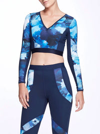 Marchesa Athleisure - Louisa Long Sleeve V-neck Top
