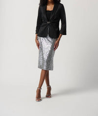 Joseph Ribkoff - Taffeta Fitted Blazer w/ Shawl Collar
