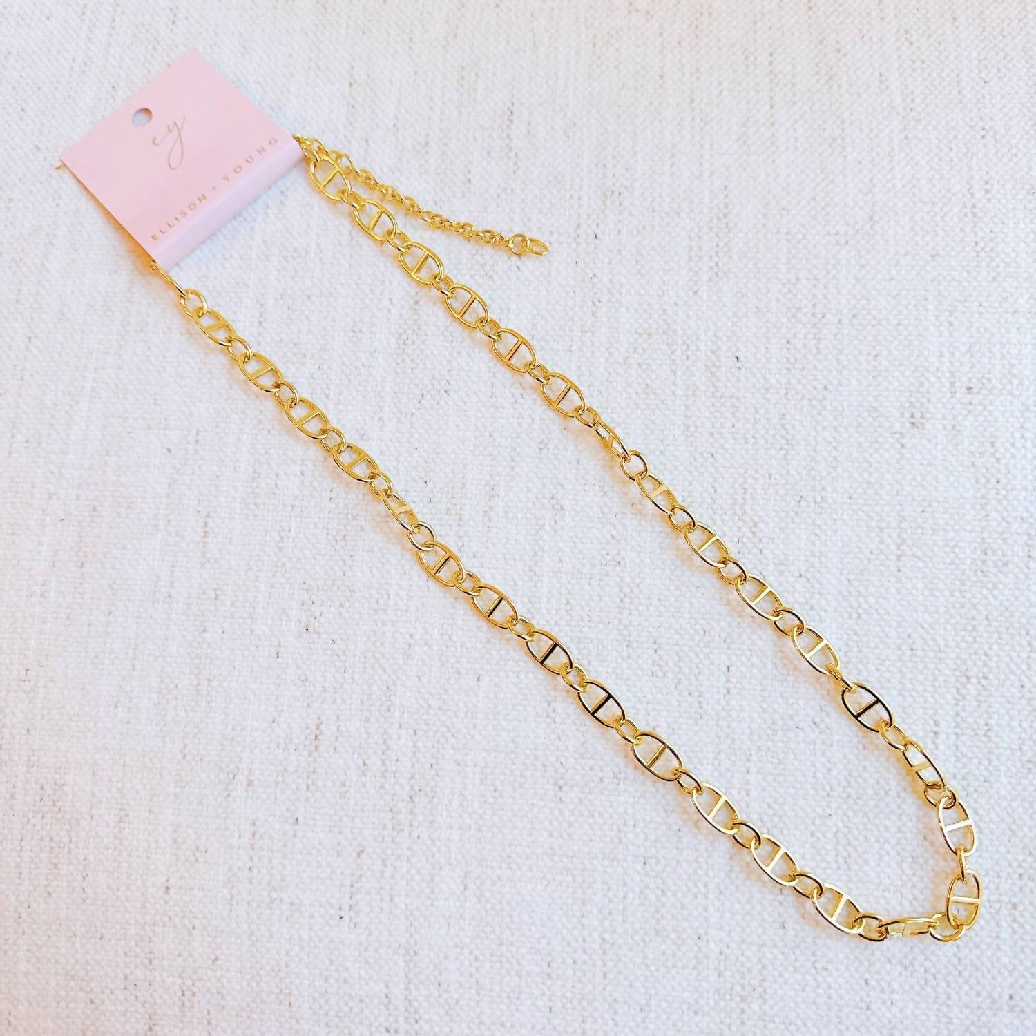 Ellison+Young Women's Horse Bit Long Chain Necklace in gold - women's jewelry - alternate view