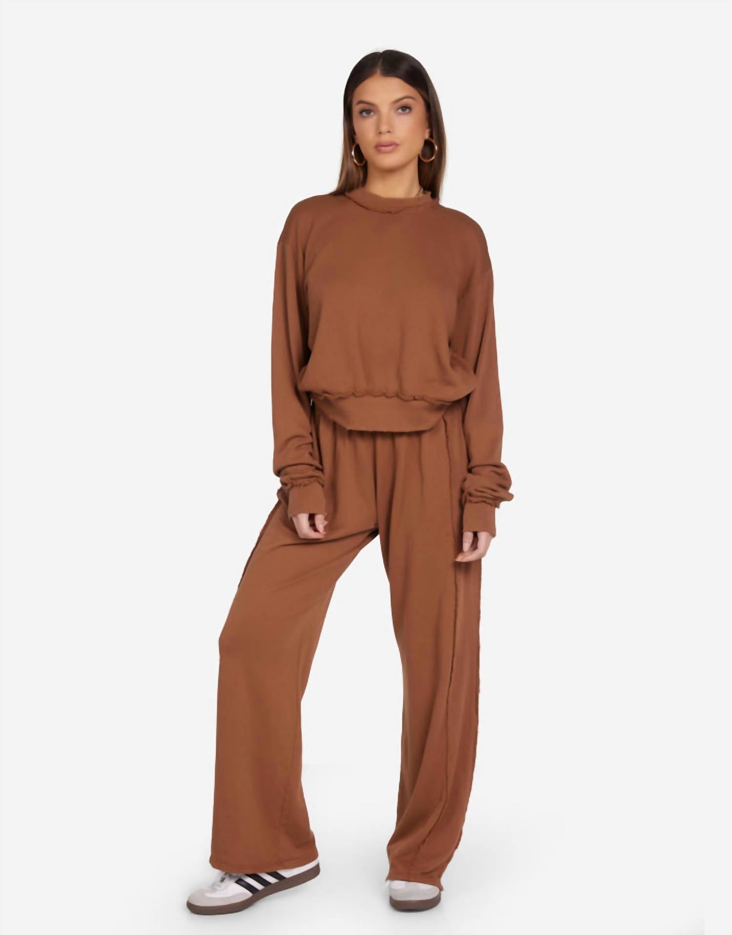 Michael Lauren - Walton Distressed Crewneck Pullover Top