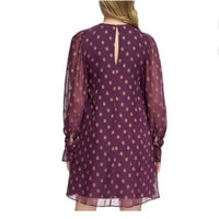 Calvin Klein - Printed Shift Semi Sheer Dress