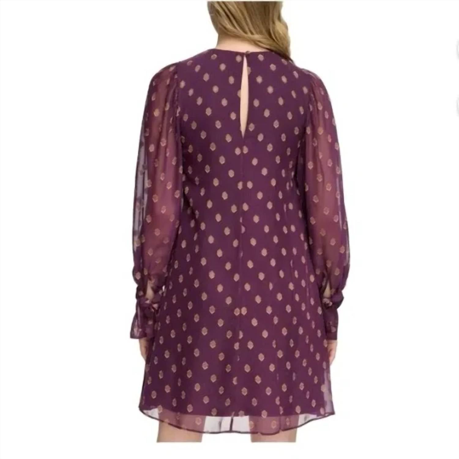 Calvin Klein - Printed Shift Semi Sheer Dress