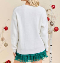 Mainstrip - Saige Merry Embroidered Christmas Wreath Sweater