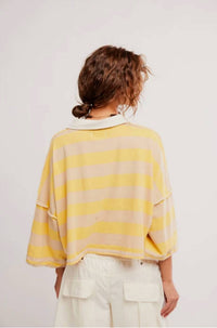 Free People - Auggie Oversized Polo Tee