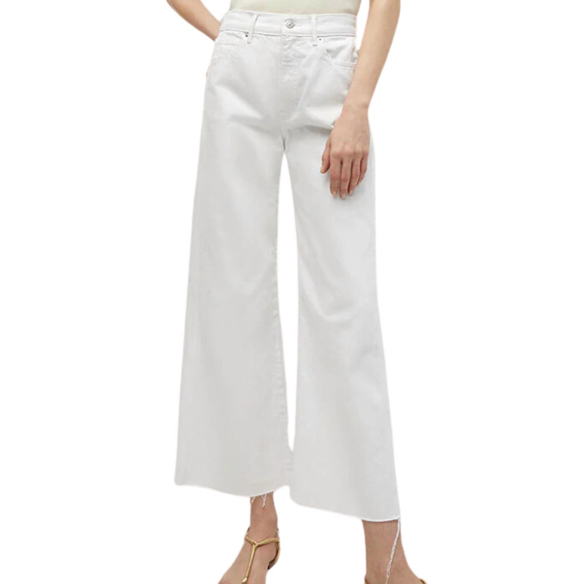 Veronica Beard - Taylor Cropped Wide Leg Jeans