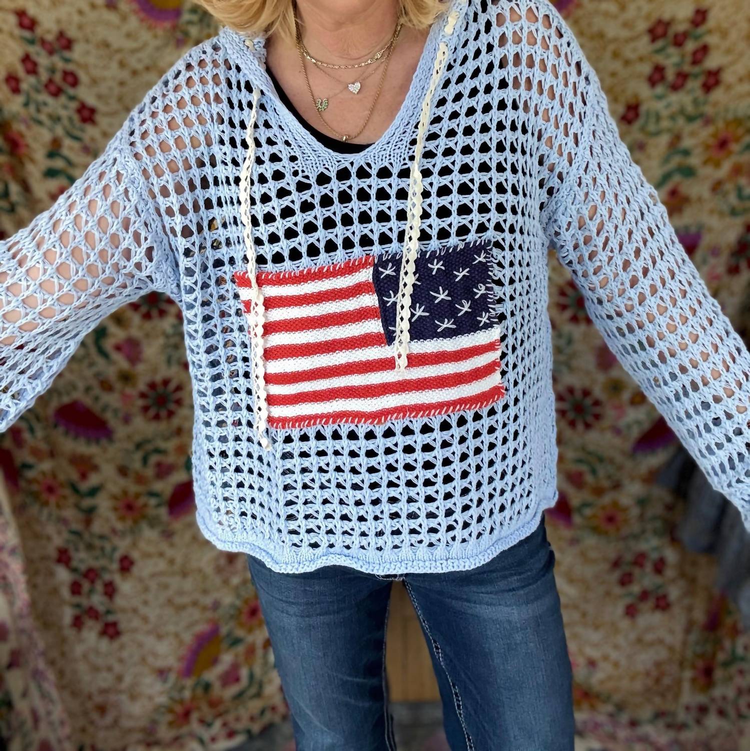 Pol - Style And America Crochet Sweater