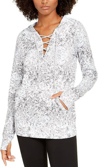 Ideology - Snake Print Lace Up Hoodie