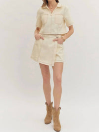Entro - Morgan Denim Wrap Skort