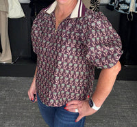 Entro - Floral Puff Sleeve Top