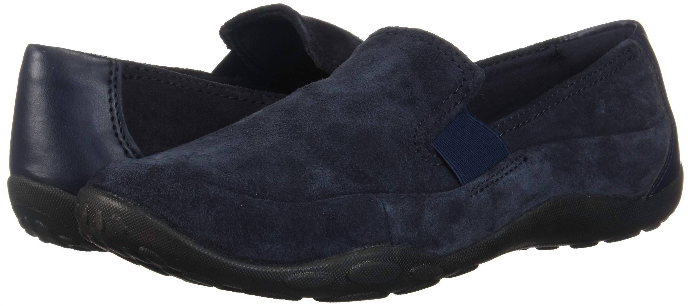 Clarks Women's Haley Park Loafer Flats in navy suede - women's flats - view 6