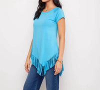 Karen Kane - Angled Fringe Top