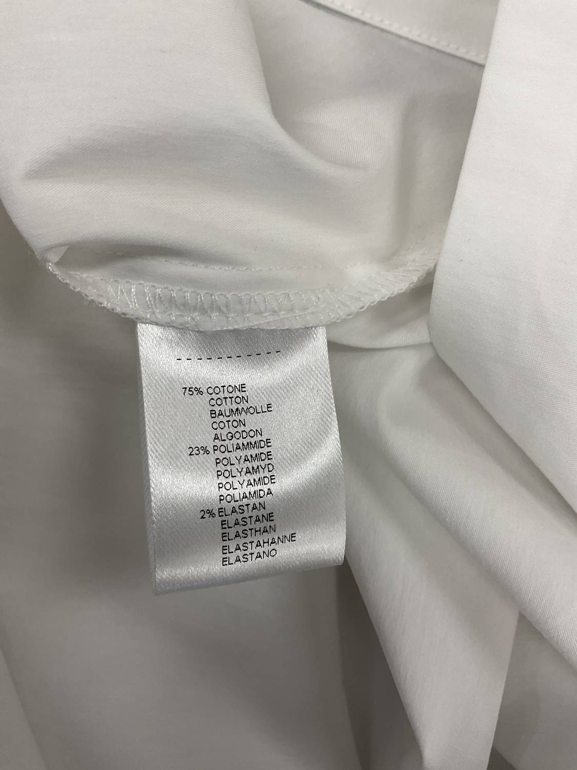 Hubert Gasser - WHITE RUCHED SLEEVE COTTON TOP