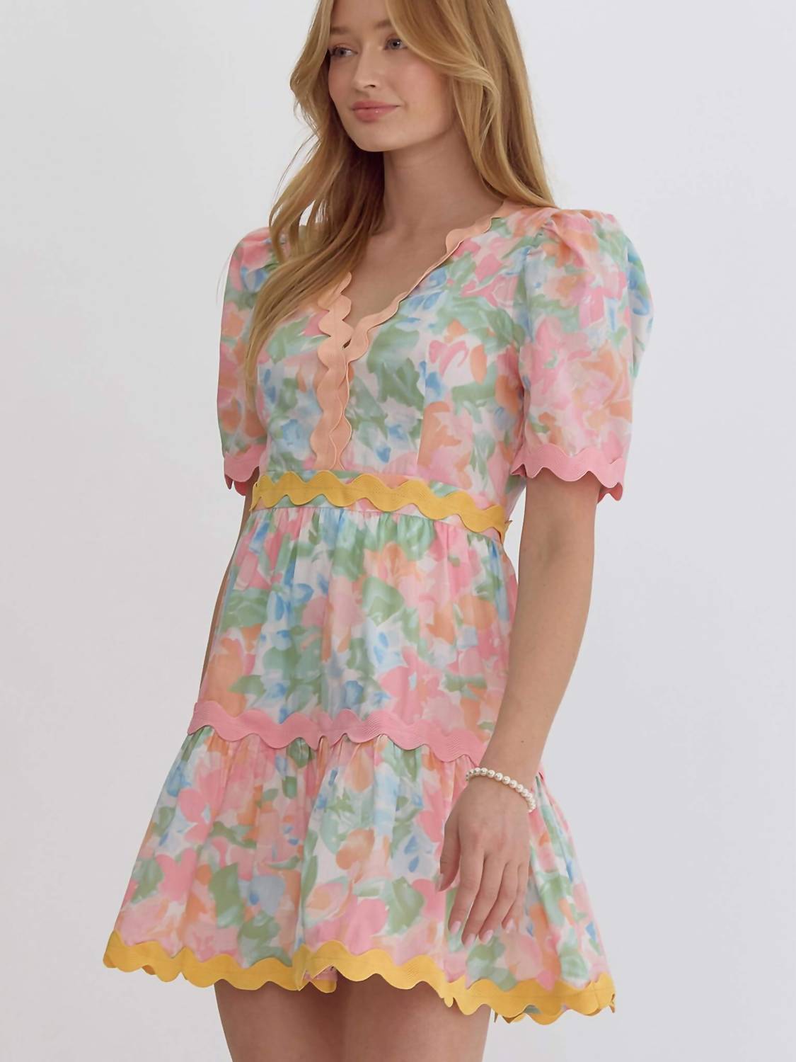 Entro - Ric Rac Trim Dress