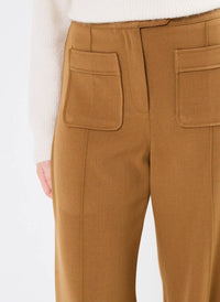 Suncoo Jerry Crop Trouser With Center Seams in camel - women's pants - alternate view