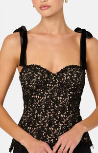 Astr - Donne Floral Lace Bustier Top