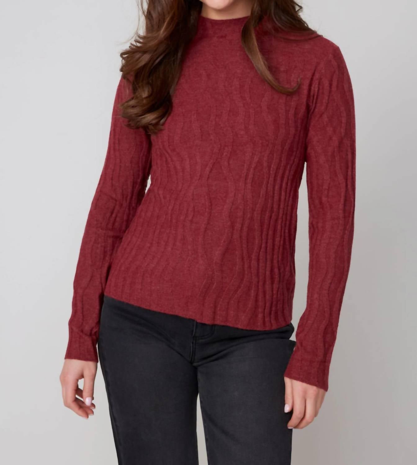 Renuar - Textured High Neck Sweater